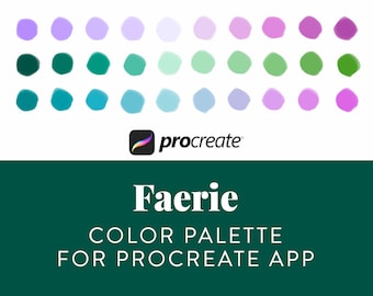 Paleta de colores Faerie Procreate / 30 colores de fantasía (Descarga digital)