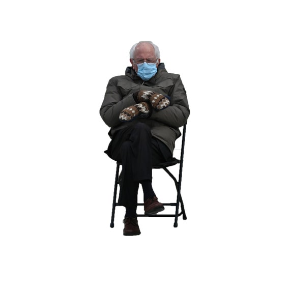 Bernie S Cold Mittens Meme Png File Bernie Sanders Etsy