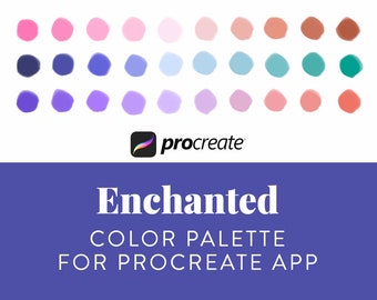 Procreate Color Palette | Enchanted: 30 Curated Fantasy Colors for iPad | Swatch Set for Procreate App | Digital Download