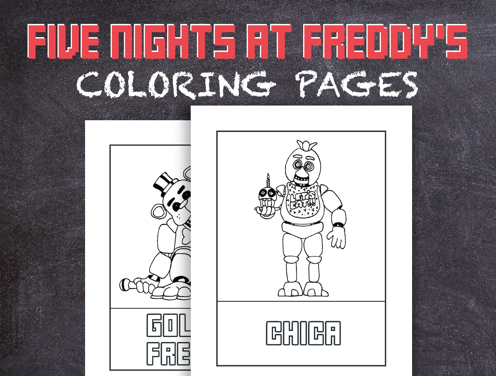 Five Nights at Freddy's Coloring Pages | FNAF Colouring Pages | Print