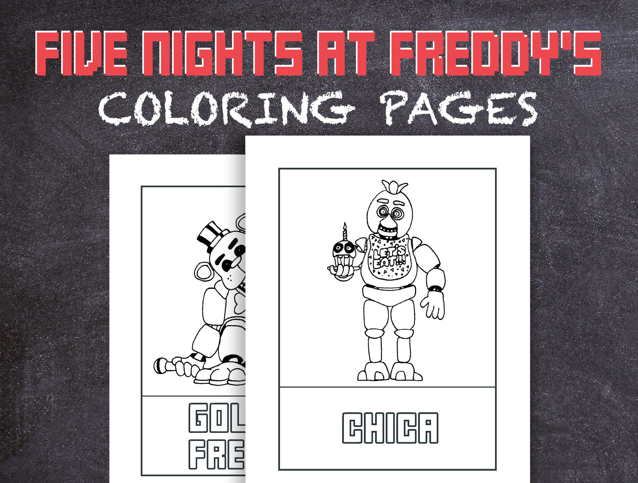 Bonnie e Freddy 5 noites no Freddys para colorir