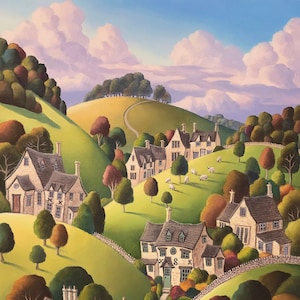 スージー・エメリー作「Over The Hills」のジクレー版画