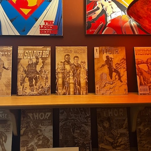 The Boys laser engraved comic book cover art set of 5