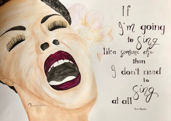 Billie Holiday Chanter Comme Moi Citation Etsy France