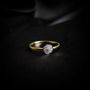 Natural Diamond Ring, 14K Solid Yellow Gold Diamond Ring, April Birthstone, Engagement Ring, Natural Diamond Jewelry, Valentine&#39;s Day Gift
