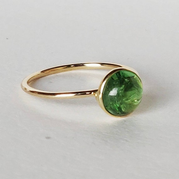 14K Gold Natural Tsavorite Ring, Natural Tsavorite 14k Solid Yellow Gold  Ring, January Birthstone, Dainty Ring, Tsavorite Jewelry - Etsy