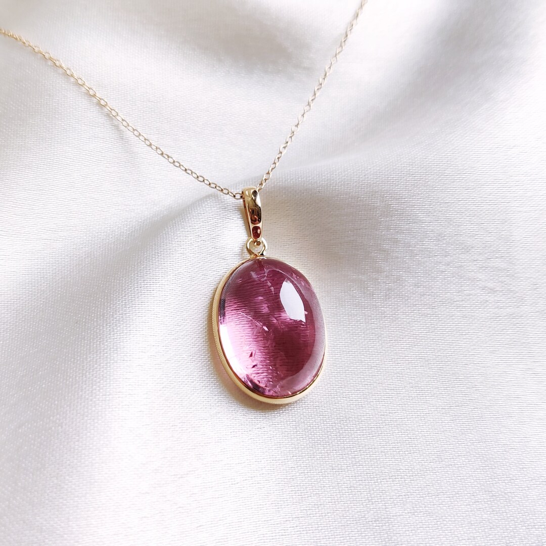 Pink Tourmaline Crystal Talisman Pendant main image 0