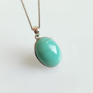 Natural Chrysoprase Pendant, 14K Solid Yellow Gold Chrysoprase Pendant, Bezel Pendant, May Birthstone Pendant, Valentine&#39;s Day Present