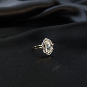 Natural White Topaz Ring, 14K Solid Yellow Gold White Topaz Ring, December Birthstone, Dainty Ring, Engagement Ring, White Topaz Jewelry