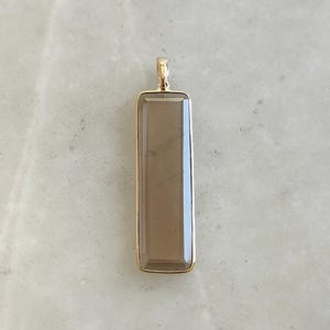 Natural Smoky Quartz Pendant, 14K Solid Yellow Gold Pendant, June Birthstone Pendant, Bezel Pendant, Christmas Gift, Smoky Quartz Jewelry