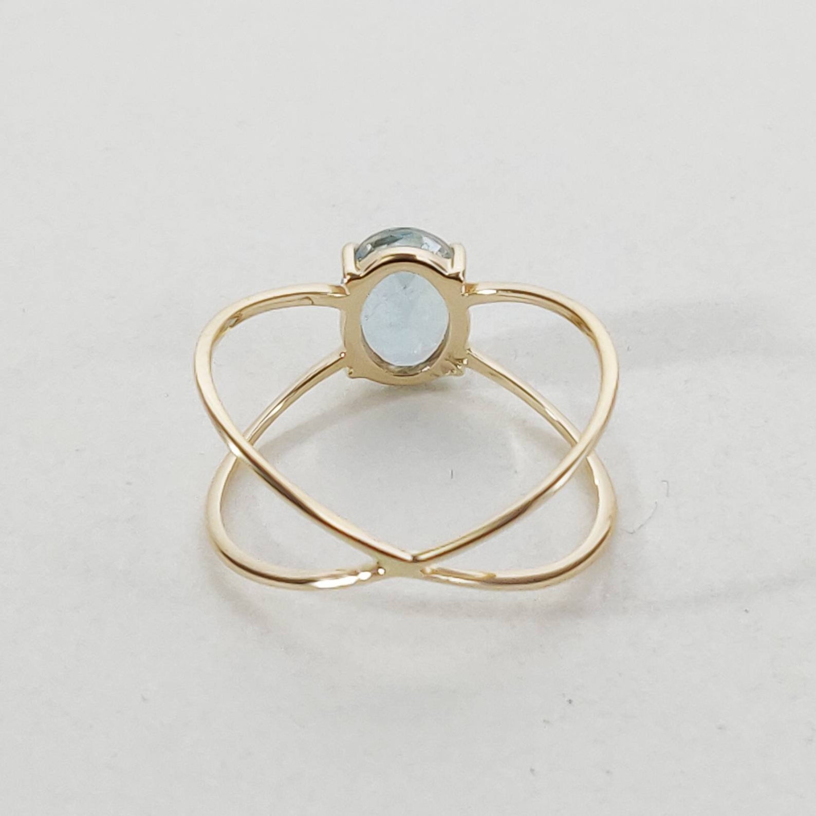 14K Gold Natural Aquamarine Ring 14K Solid Yellow Gold Ring - Etsy