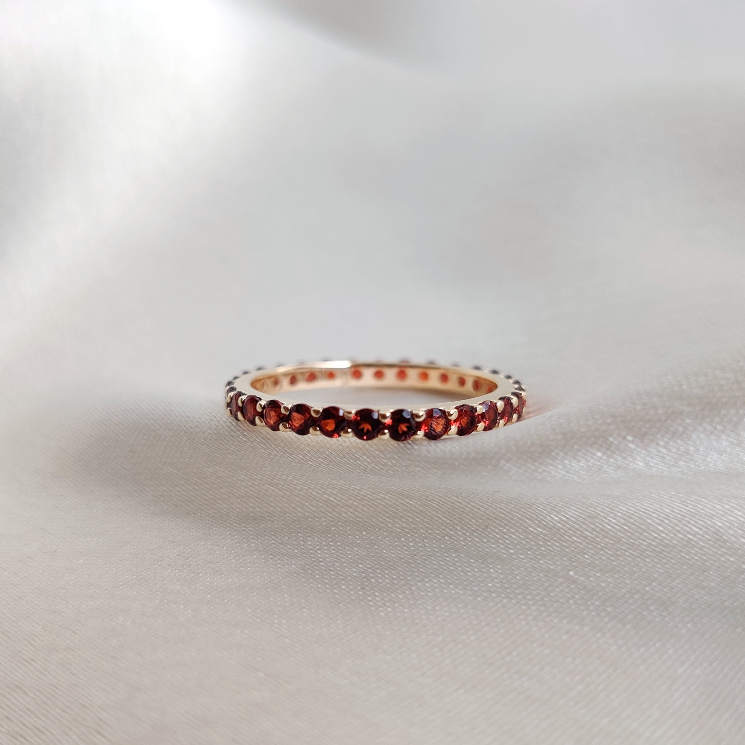 Garnet eternity ring discount