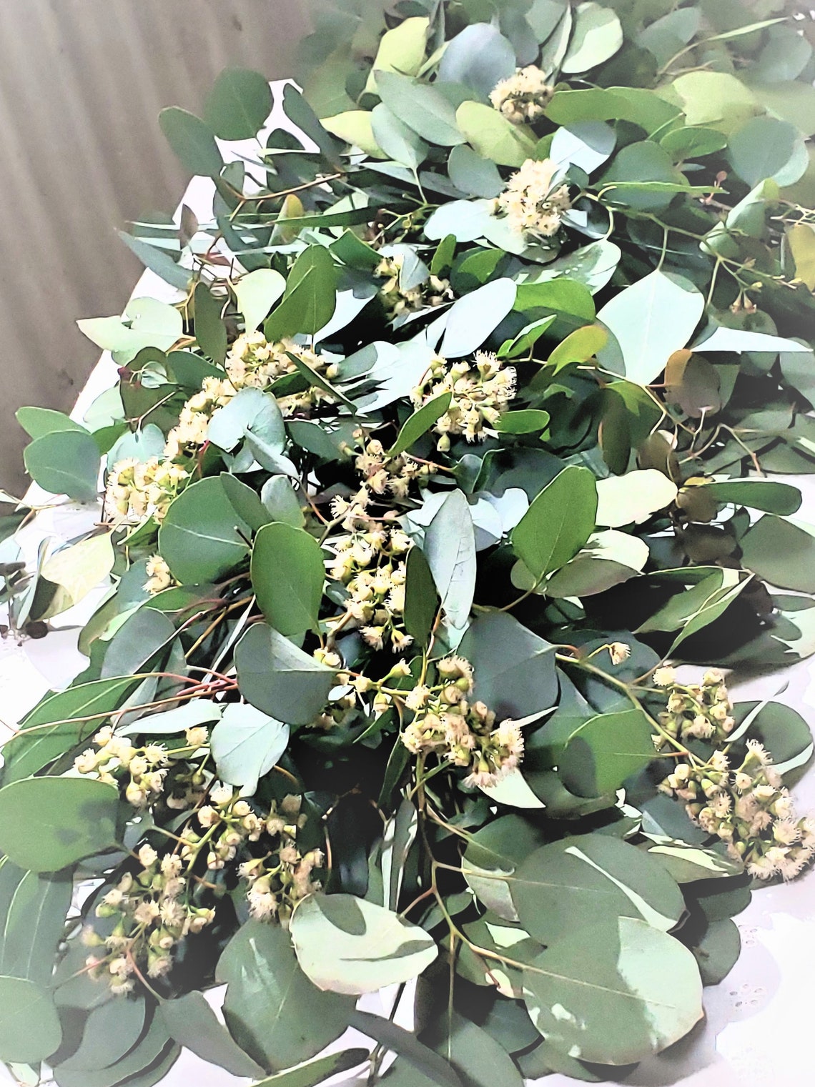 Fresh Eucalyptus Garland or Table Runner with Seeded Silver Etsy
