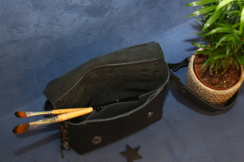 Painted Wallet Art Leather Belt Personalized Gifts Hand Painted Leather Waist bag for Woman Artwork