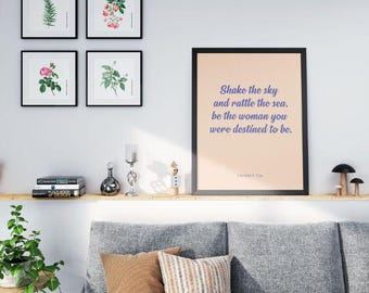 Empowering Feminist Poem Print | Motivational Wall Art (Digital Download)