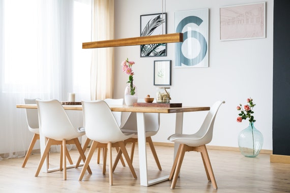 wood lamp table