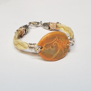 Pulsera de crin, pulsera de vaquera, crin trenzada, pulsera de pelo de caballo, joyería ecuestre, joyería occidental