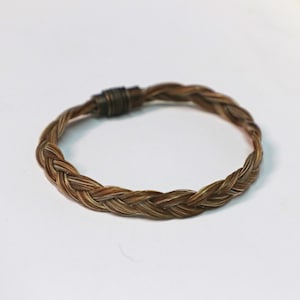 Pulsera de crin de caballo alazán, pulsera de crin, pulsera vaquera, crin trenzada, joyería ecuestre, joyería occidental, vaquero
