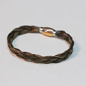 Pulsera de crin de acedera oscura, pulsera de crin de caballo, pulsera de vaquera, crin de caballo trenzado, joyería ecuestre, joyería occidental, vaquero