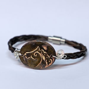 Pulsera de crin marrón, pulsera de vaquera, crin trenzada, pulsera de crin, joyería ecuestre, joyería occidental, pulsera de caballo marrón
