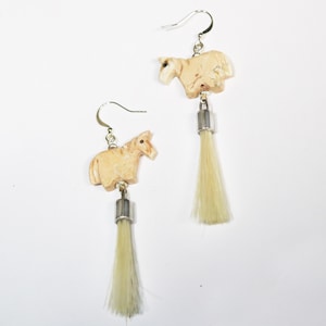 Horsehair Jewelry, Horse Fetish Jewelry, Western Jewelry, Cowgirl Jewelry, Horsehair Earrings, Turquoise Jewelry, Horse Jewelry