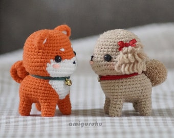 Crochet Pattern of Poodle and Shiba Inu Puppy/ Dog Amigurumi (PDF)