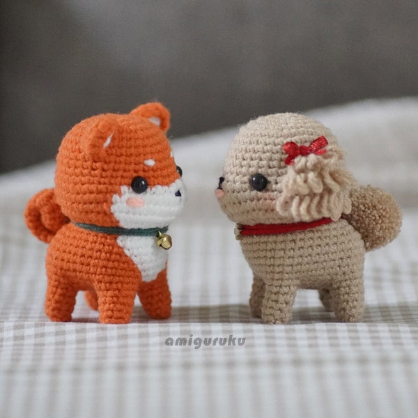 Crochet Pattern of Poodle and Shiba Inu Puppy/ Dog Amigurumi (PDF)