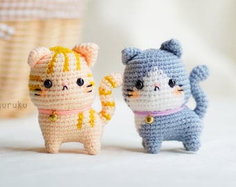 Crochet Pattern of Striped Tabby and Bicolor Cat Amigurumi - Cat Series (PDF)