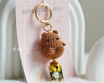 Amigurumi Crochet Keychain Cute Brown Bear (Actual Keychains)