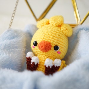 Crochet Pattern of Yellow Chicken Amigurumi/ Plushie Doll/ Bagcharm PDF image 1