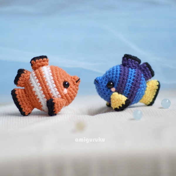 Crochet Pattern of Cute Clown Fish (PDF)