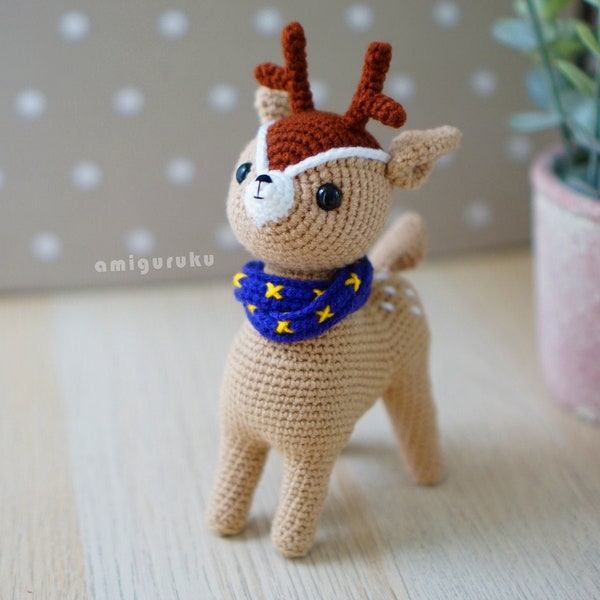 Crochet Pattern of Yoko the Deer Amigurumi/ Plushie Doll (PDF)