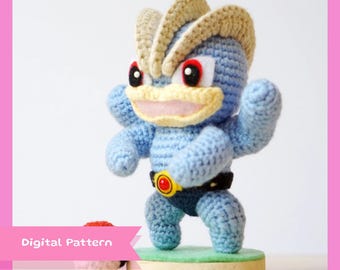 Patrón de crochet del Monstruo Azul Amigurumi/Muñeco de Peluche (PDF)