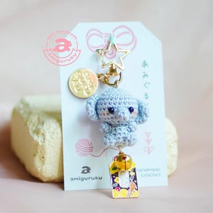 Amigurumi Crochet Keychain Mini Elephant (Actual Keychains)
