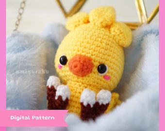 Wzór szydełkowy na żółtego kurczaka Amigurumi/pluszową lalkę/bagcharm (PDF)
