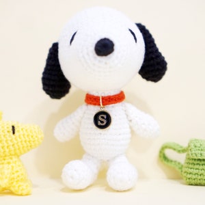 Crochet Pattern of White Dog and Bird Friend Amigurumi/ Plushie Doll/ Bagcharm PDF zdjęcie 3