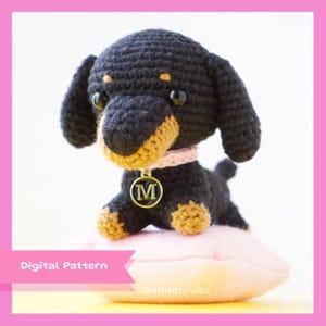 Patrón de crochet de lindo perro salchicha (Teckel) Amigurumi Doll/ Plushie/ Bagcharm (PDF)