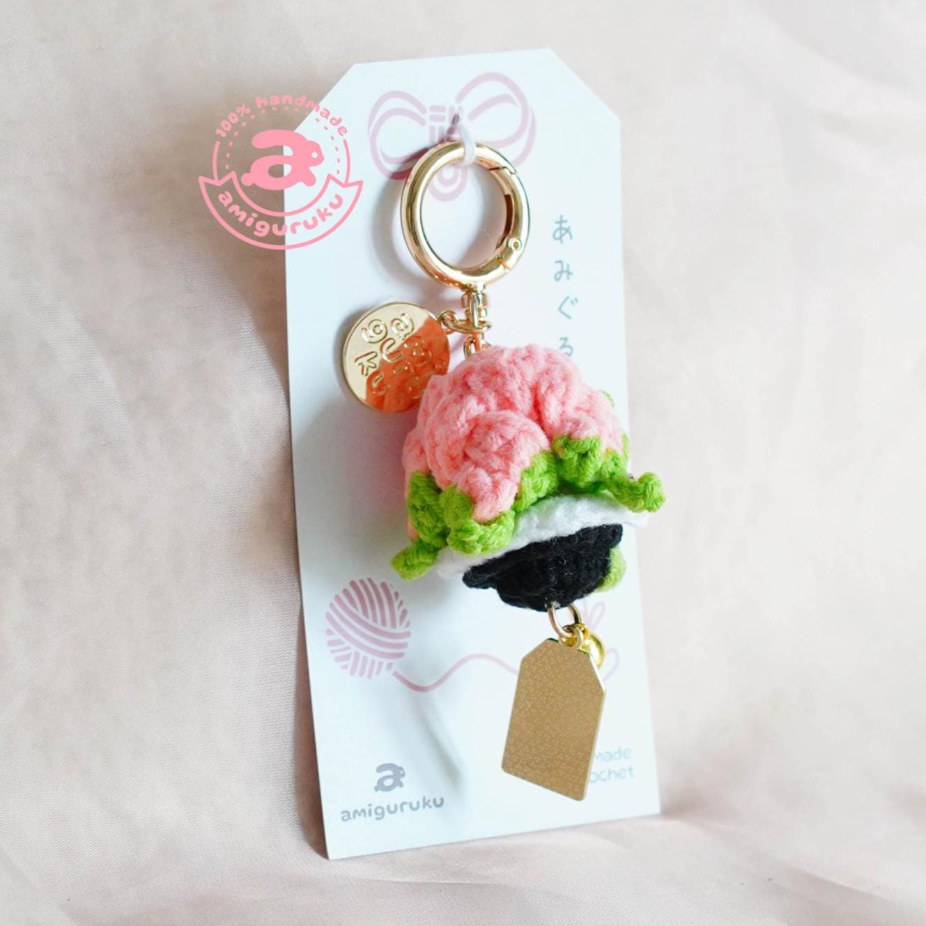 Mini Crochet Amigurumi Keychain Love Sword Maiden (actual Keychain