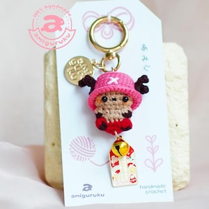 Tony Tony Chopper One Piece Handmade Amigurumi Keychain - Front View
