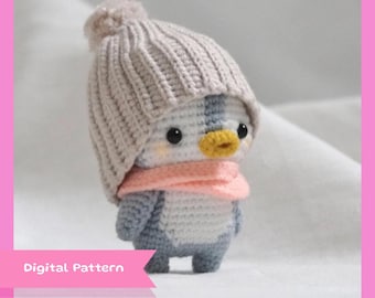 Crochet Pattern of The Lost Baby Penguin Amigurumi/ Plushie Doll/ Bagcharm (PDF)