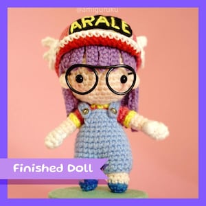Finished Doll of Little Girl with Glasses
