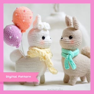 Crochet Pattern of Ruiz & Lucia the Alpacas Amigurumi/ Plushie Doll/ Bagcharm (PDF)