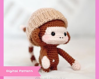 Crochet Pattern of Jesse the Cheeky Monkey Amigurumi/Plushie Doll (PDF)