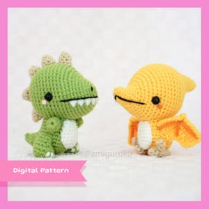 Crochet Dinosaur Pattern: T-Rex & Pterodactyl Amigurumi (PDF)