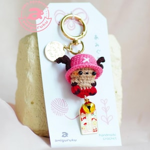 Tony Tony Chopper One Piece Handmade Amigurumi Keychain - Side View