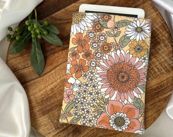 Pretty Floral Book Sleeve | Book Pouch | Book Protector | Kindle Pouch