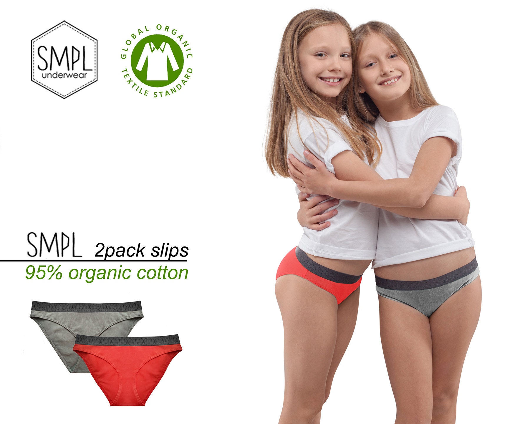 SMPL KIDS Organic cotton underwear 2 pack Etsy