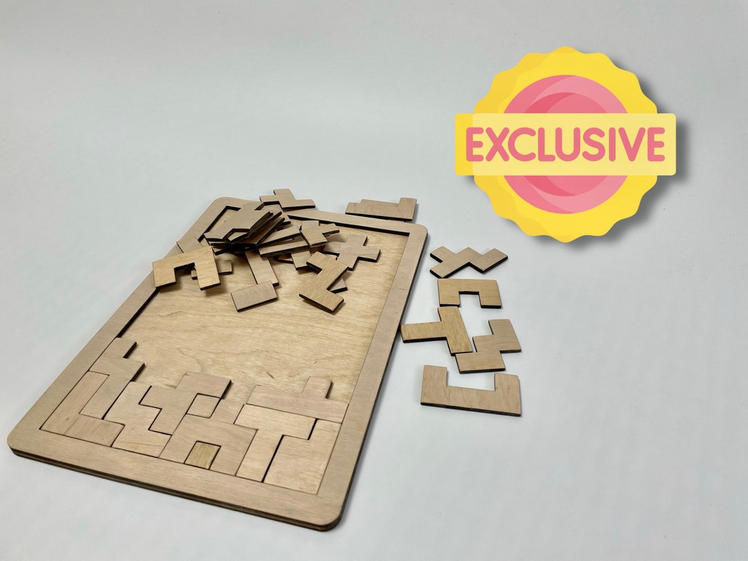 Stress Relief Wood Puzzle Tetris Tetris Wooden Games Brain Etsy