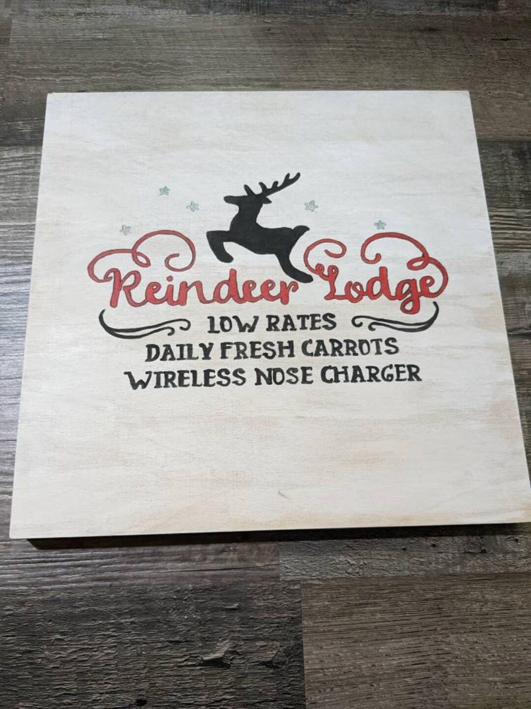 Reinder Sign Handmade Reindeer Lodge Sign, Rustic Christmas Wall Decor - Etsy