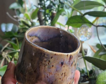 Handmade Ceramic Cup Purple Oyster